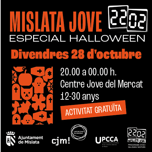 Cartel MislataJove 22.02 Especial Halloween